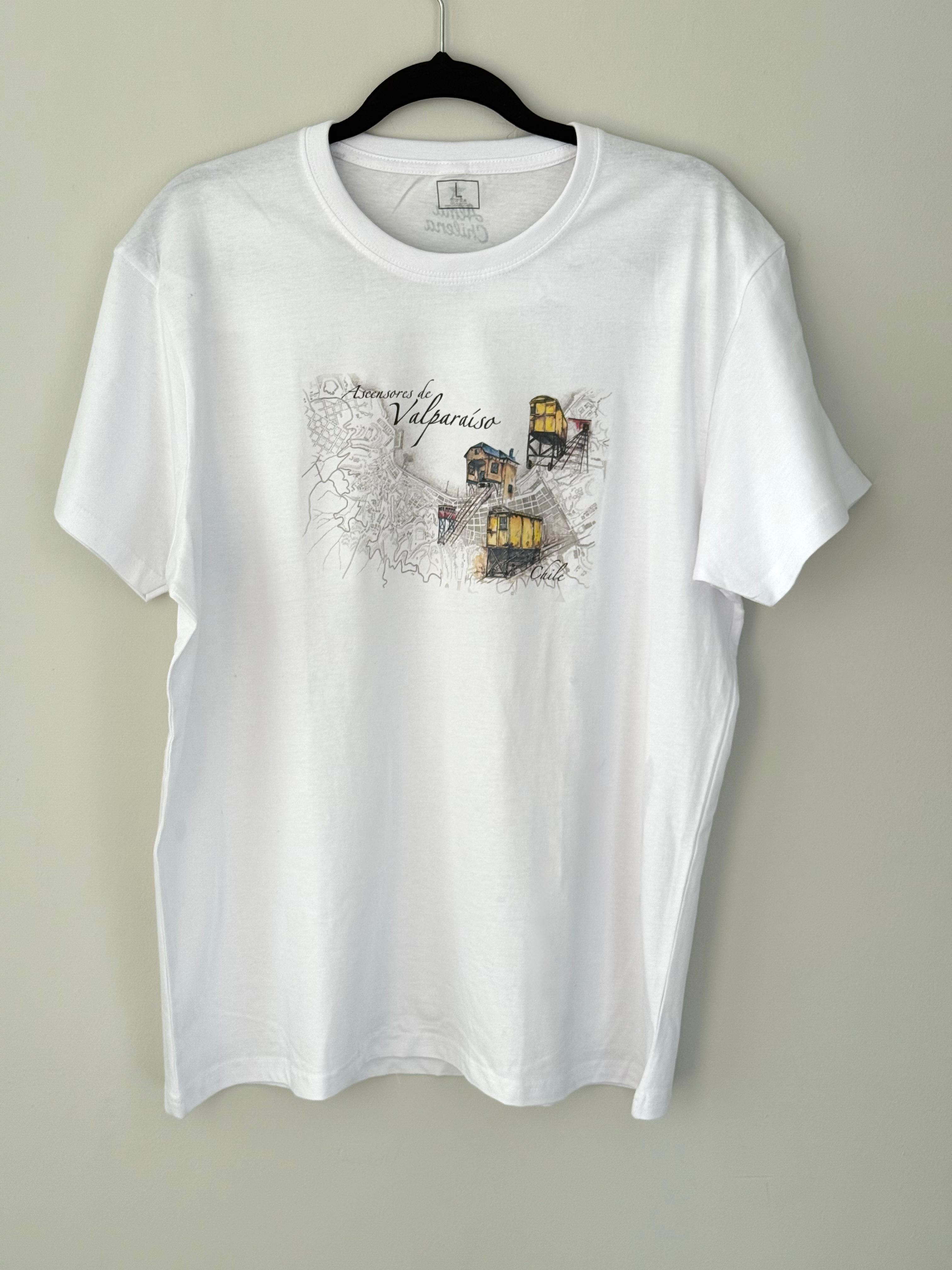 Polera Manga Corta Adultos Ascensores de Valparaíso