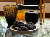 Set de 5 Velas con Base de Concreto – Piedras Volcánicas