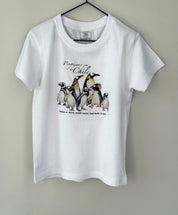 Polera Manga Corta Niños Pingüinos de Chile Tallas 2 a 12
