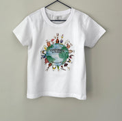 Polera Manga Corta Niños Cuidemos el Planeta Tallas 2 a 12