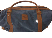 Bolso ULMMO cuero reno Azul Petróleo con mangos de cuero