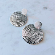 Aros Raffia Bañados Oro Blanco G