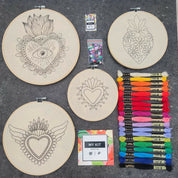 Kit de bordado corazones Fátima