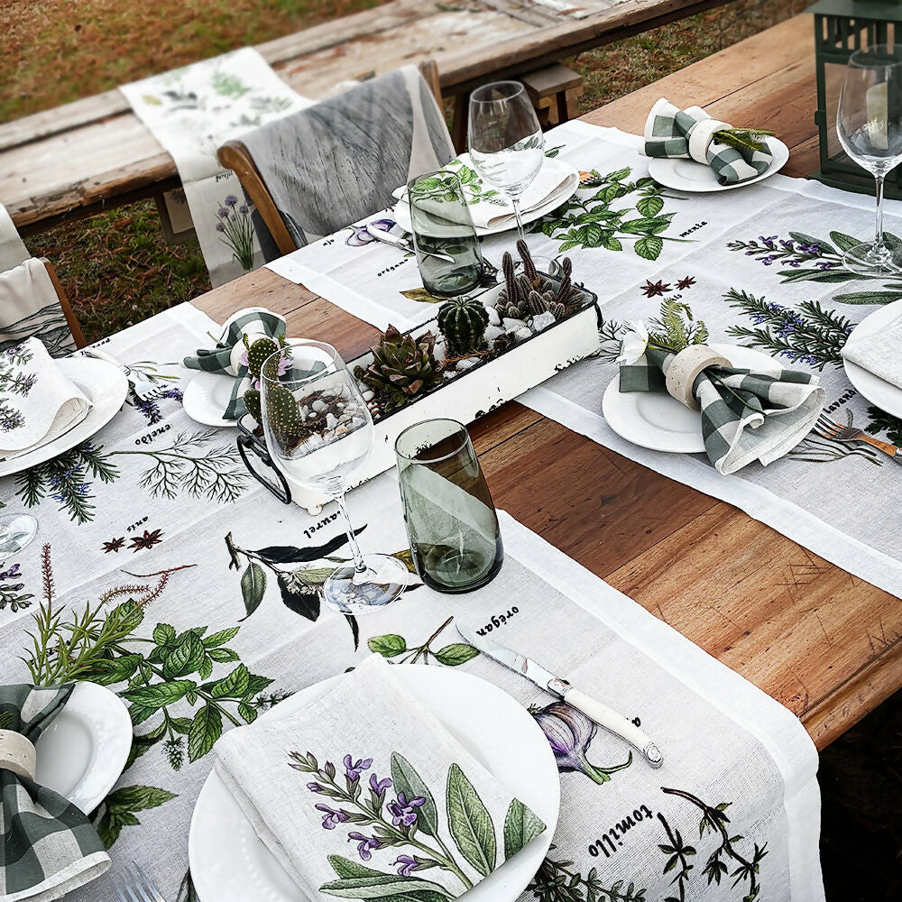 Camino de Mesa Hierbas - Velo Organza