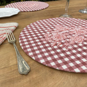 Set 4 Bajoplatos Toile Rojo