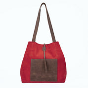 Cartera de cuero modelo JANE Rojo