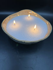 Portavela de cerámica gres