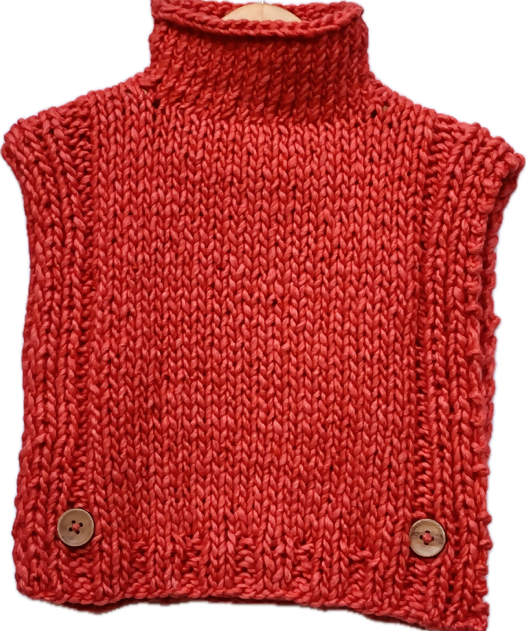 Poncho  Oveja Rojo talla M