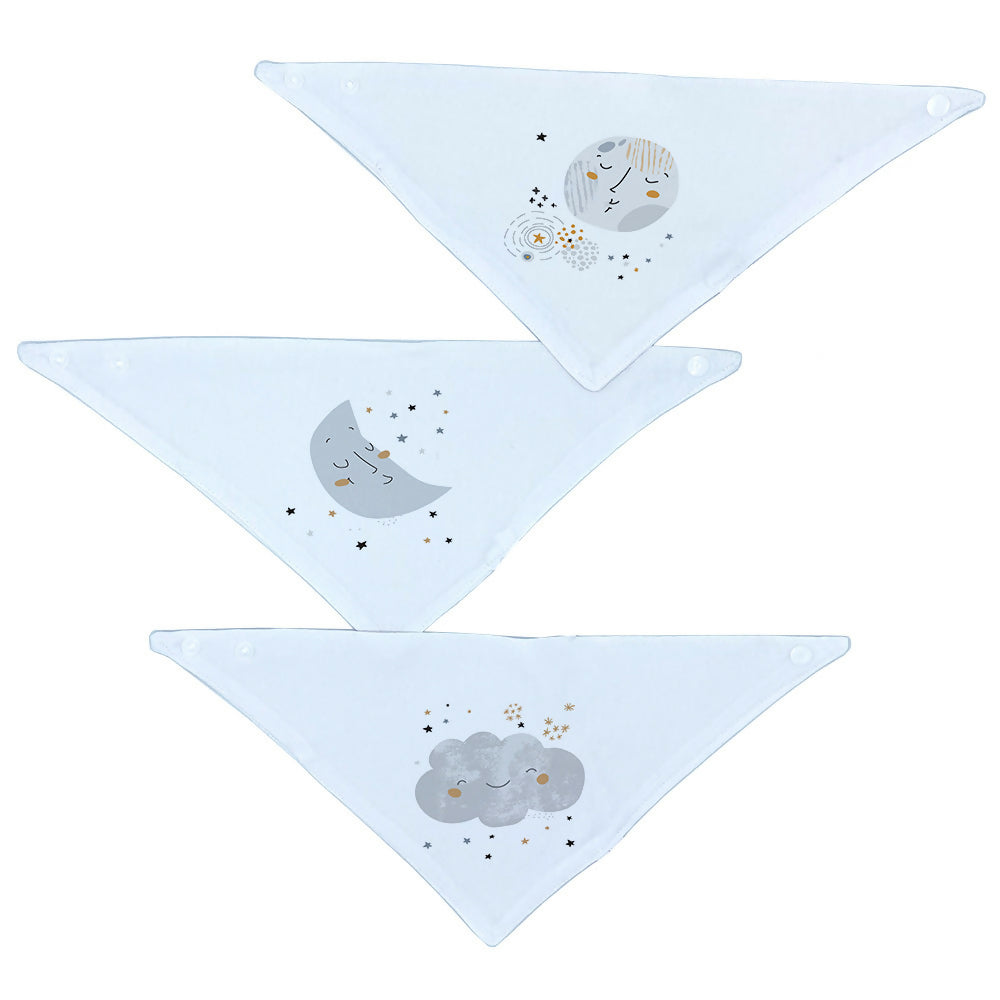 Set 3 Baberos – Bandanas Luna
