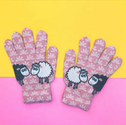 Guantes Infancia Oveja Rosa