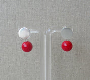 AROS PLATA JADE ROJO