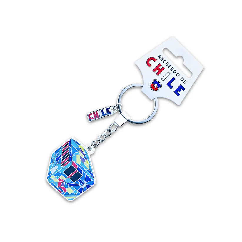 Llavero Metálico Mosaico Ascensor Valparaiso