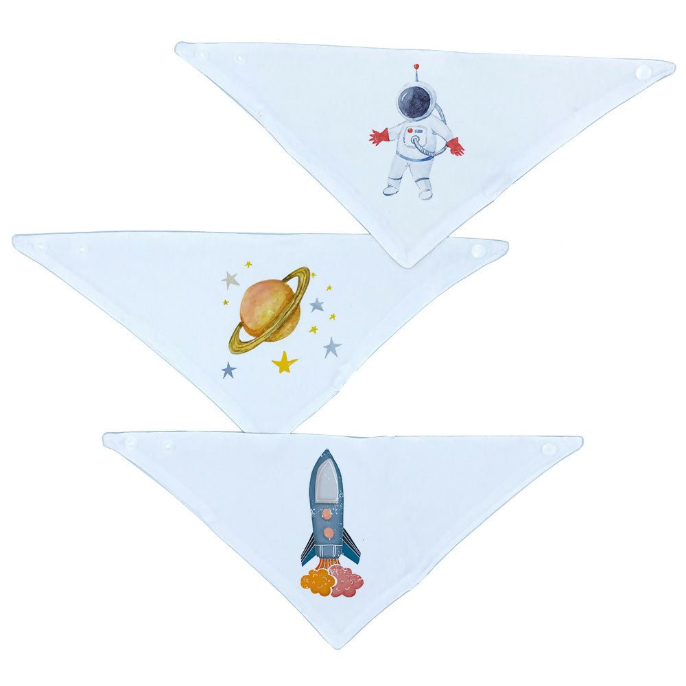 Set 3 Baberos – Bandanas Espacial