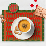 Individuales de papel Navidad Pinos sonrientes