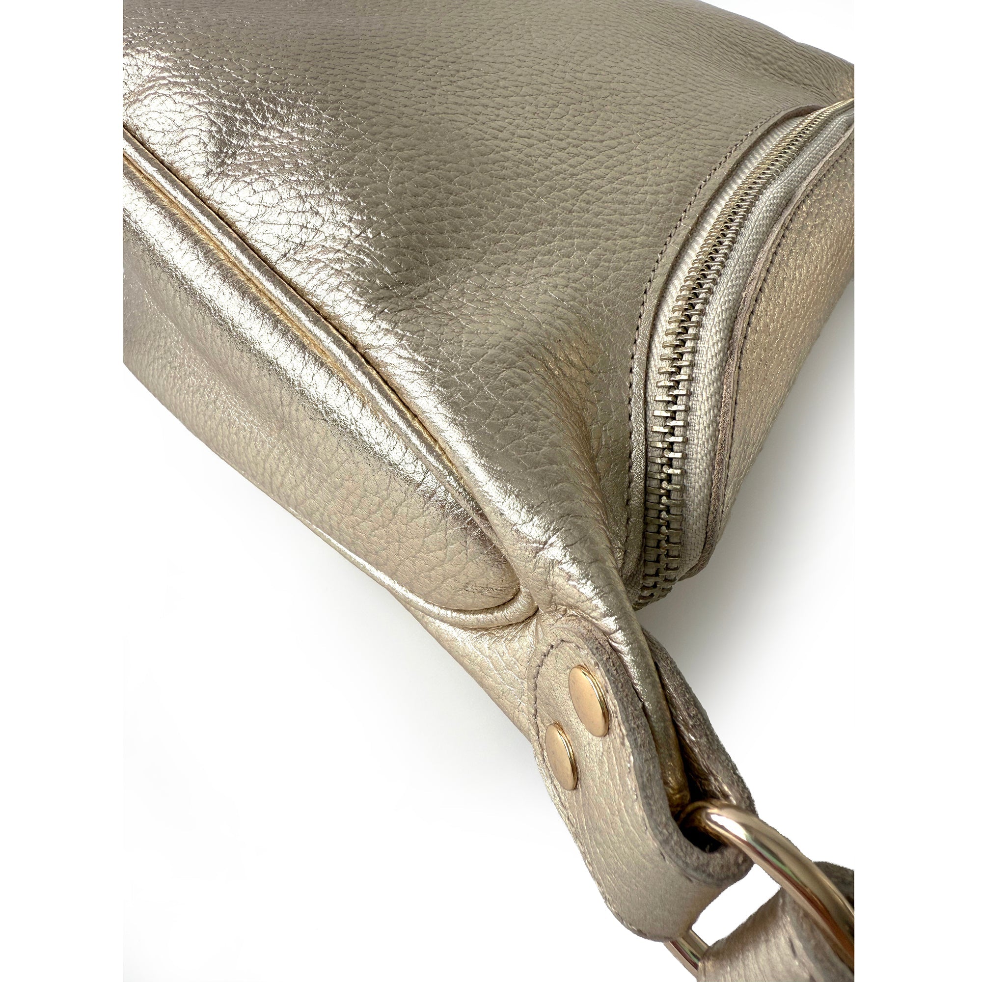 Bandolera de cuero modelo FELICIA Champagne