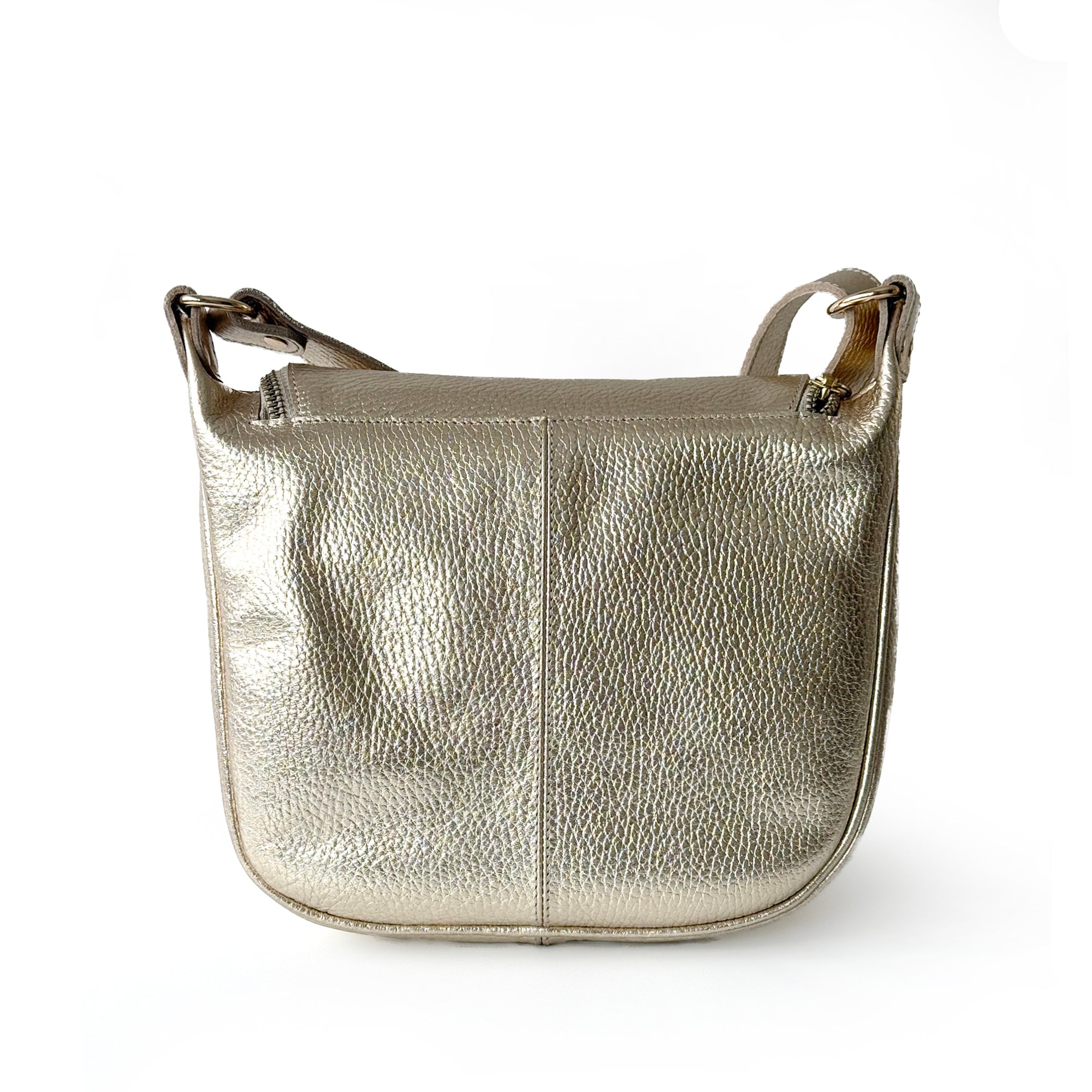 Bandolera de cuero modelo FELICIA Champagne