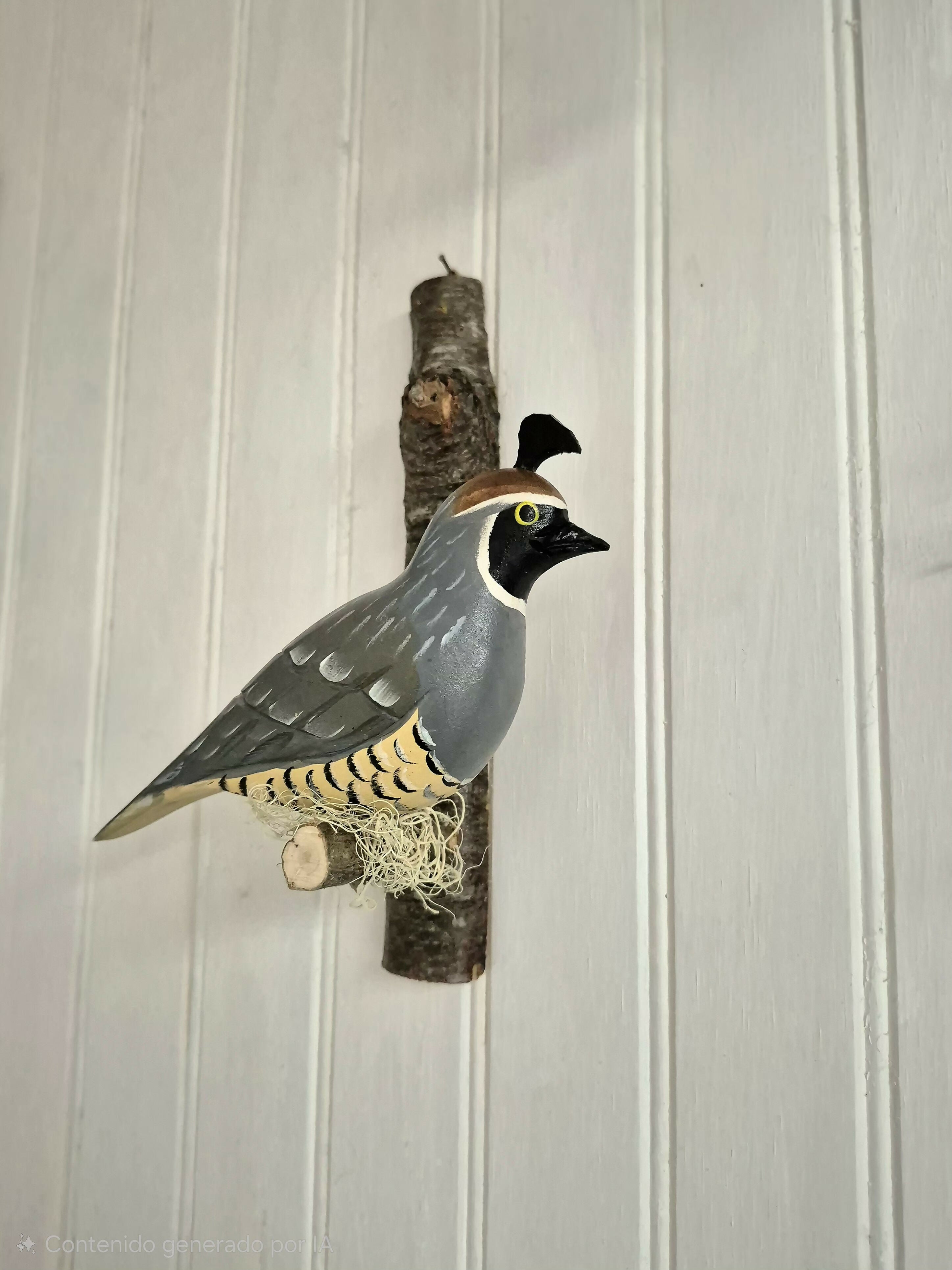 Pájaro tallado Codorniz