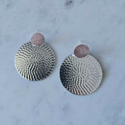 Aros Raffia Bañados Oro Blanco G