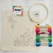 Kit de bordado funda de cojin colibri Paulina