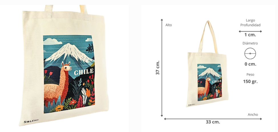 Bolsa de Lona Ecológica - Llama