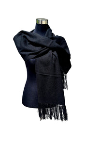 Bufanda de Lana y Alpaca - Negra