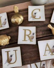 A pedido Mini plato cuadrado, Iniciales