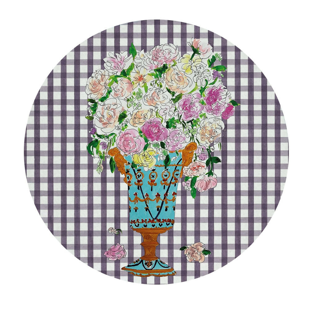 Set 4 Bajoplatos Vichy Violeta