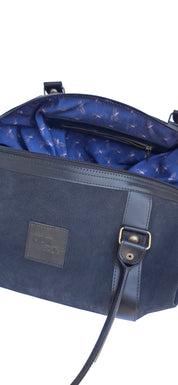 Bolso ULMMO Carpincho negro - forro cóndor azul