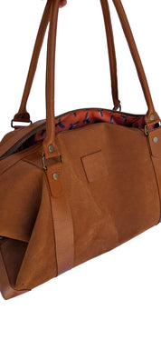 Bolso ULMMO Carpincho camel - forro cóndor Naranjo