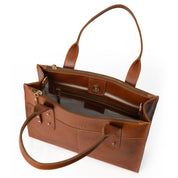 Cartera ejecutiva de cuero modelo ALFONSINA Castaño