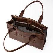 Cartera ejecutiva de cuero modelo ALFONSINA Marrón