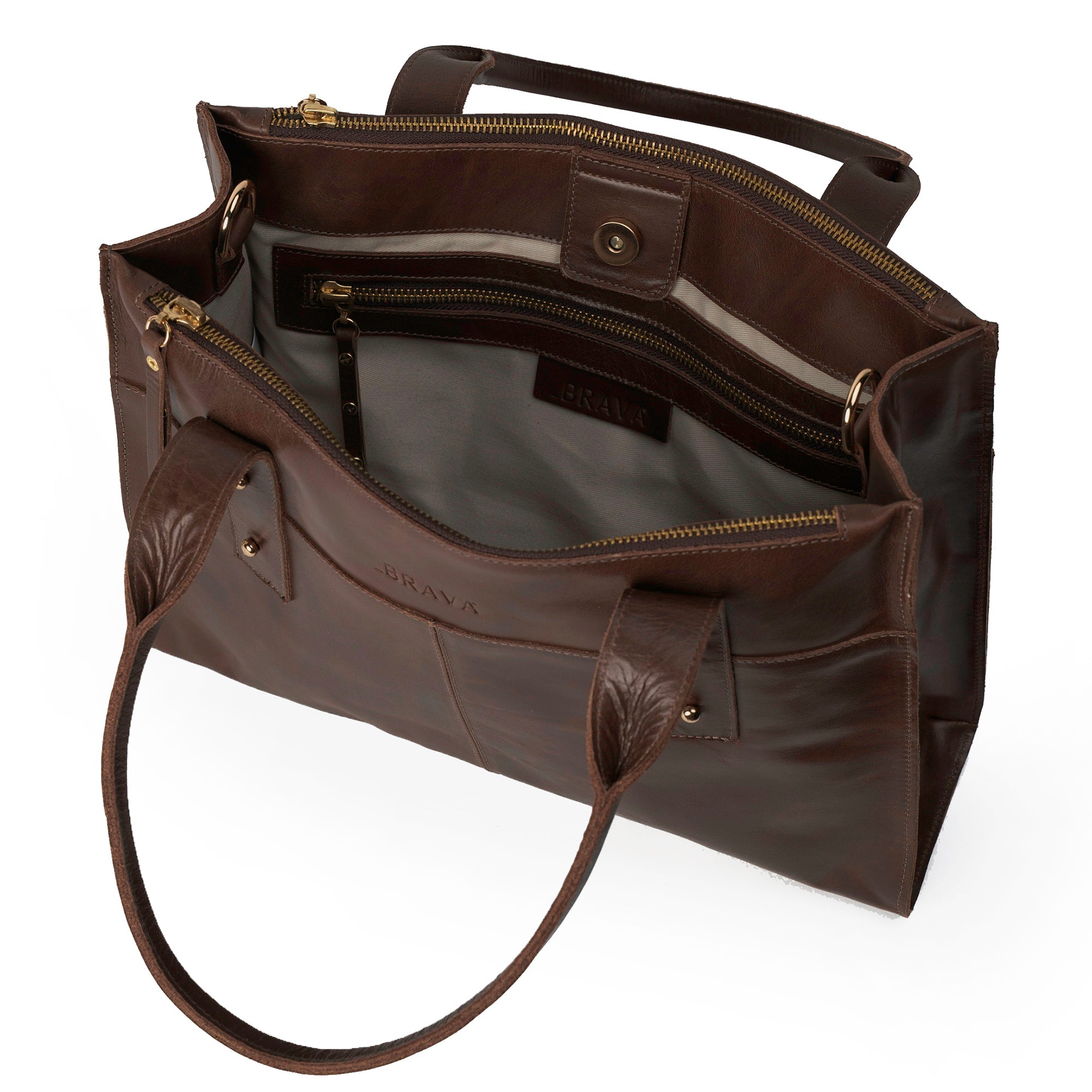 Cartera ejecutiva de cuero modelo ALFONSINA Moro