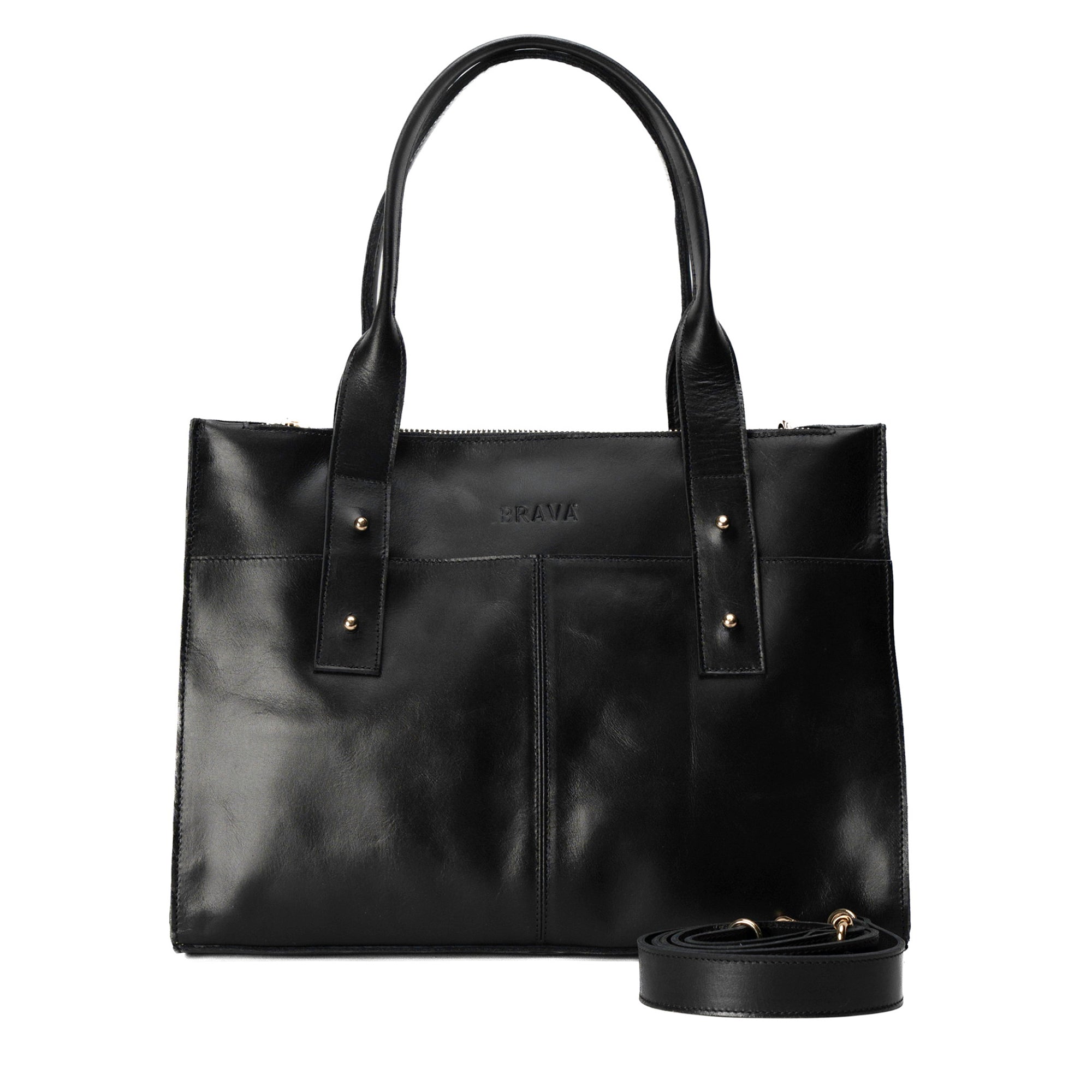 Cartera ejecutiva de cuero modelo ALFONSINA Negro