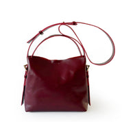 Cartera de cuero modelo PAULA Burdeos