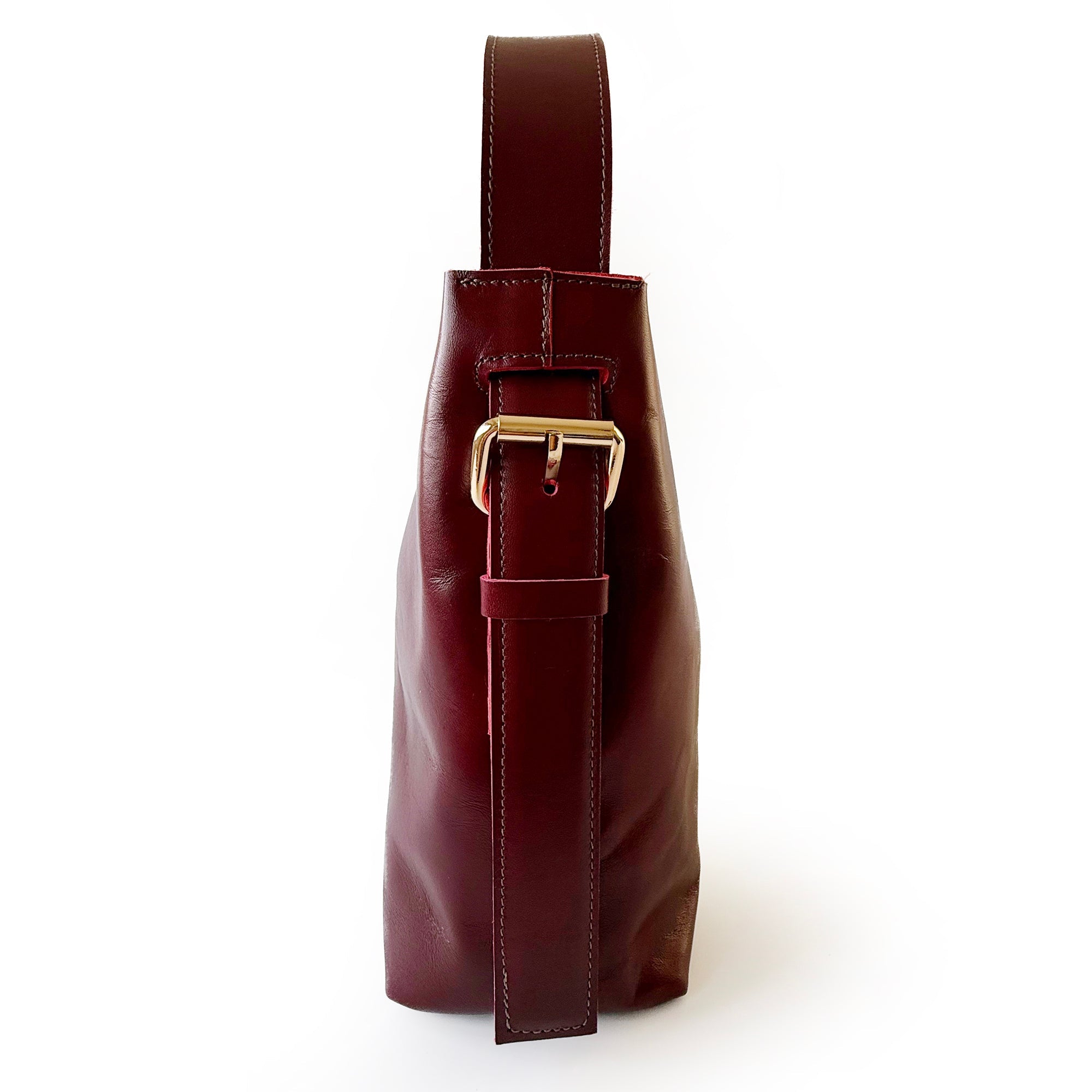 Cartera de cuero modelo PAULA Burdeos
