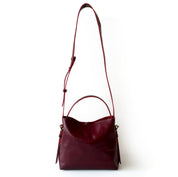 Cartera de cuero modelo PAULA Burdeos