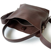 Cartera de cuero modelo PAULA Café