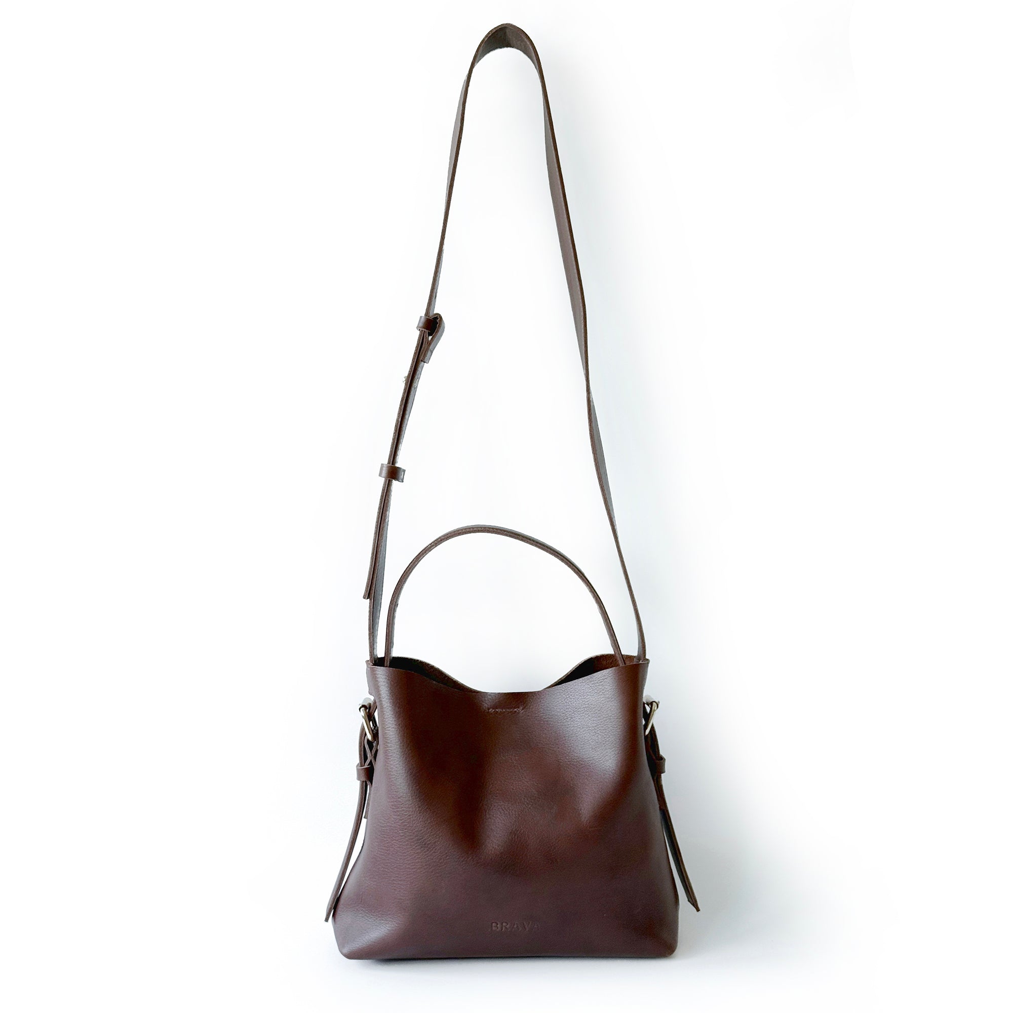 Cartera de cuero modelo PAULA Café