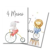 Tarjetas Meses Bebé "Circus"