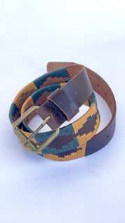 Cinturón Bordado ULMMO Verde-Amarillo