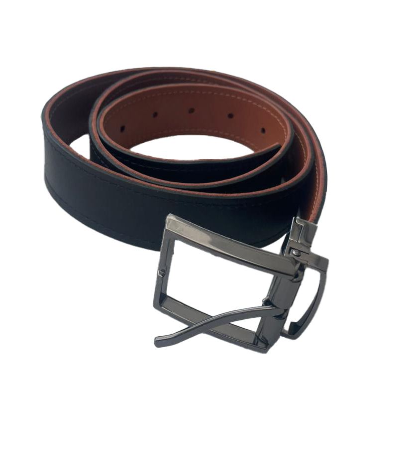 Cinturón Reversible ULMMO 100% Cuero Graso Negro y Café – Hecho a Mano en Chile