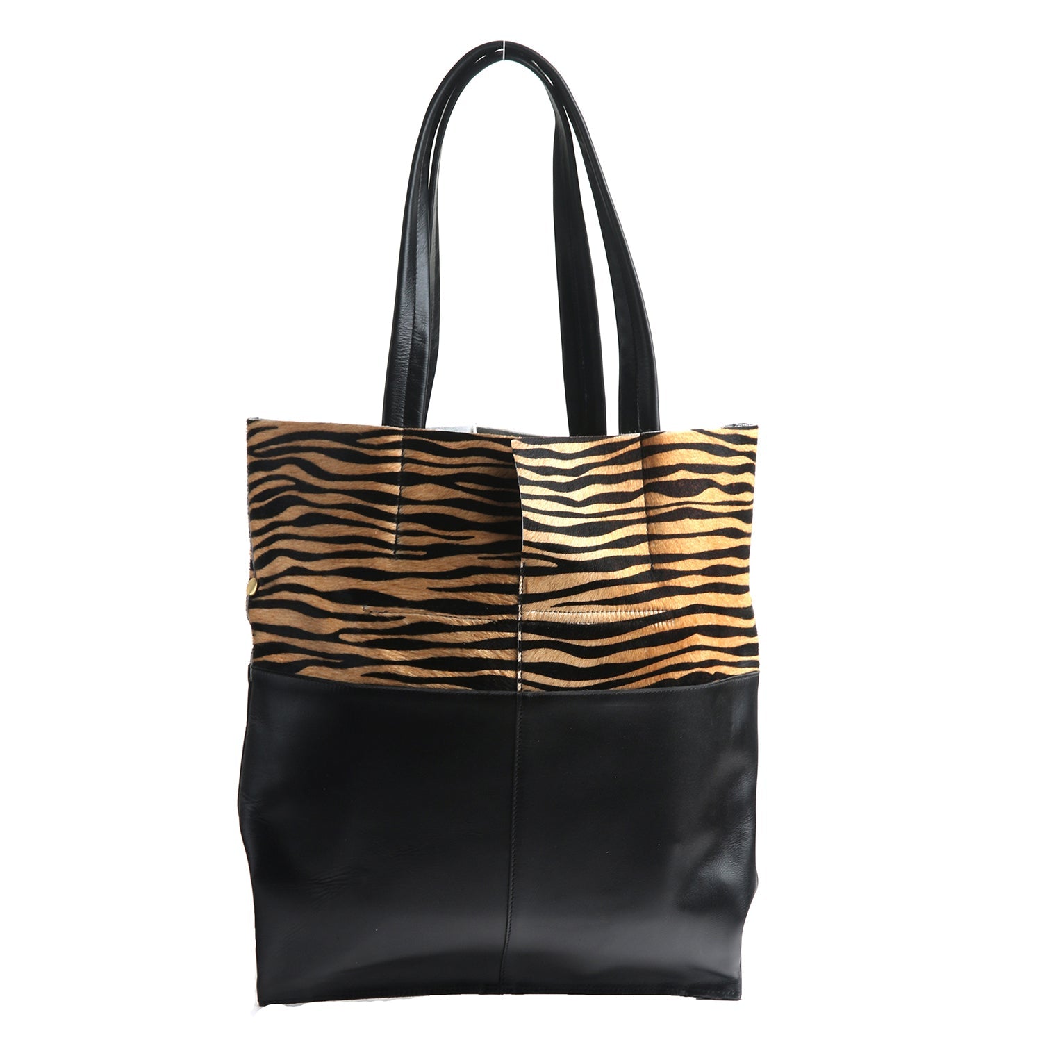 Cartera de cuero modelo COCO Negro Cebra