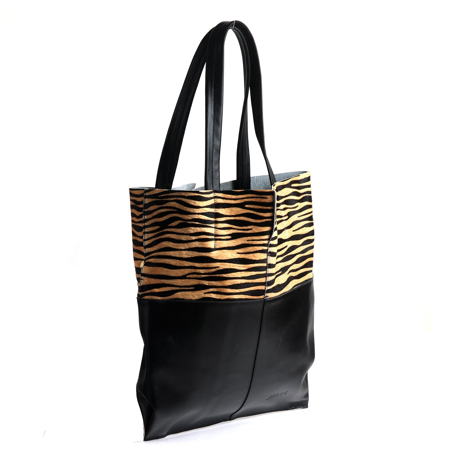 Cartera de cuero modelo COCO Negro Cebra