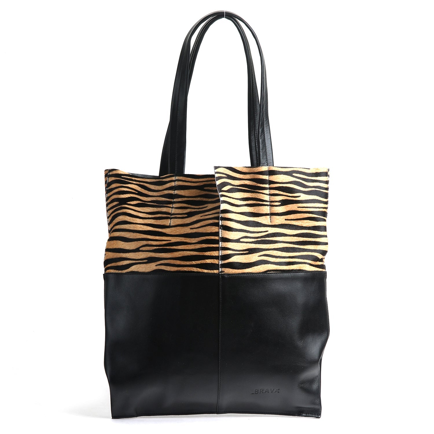 Cartera de cuero modelo COCO Negro Cebra