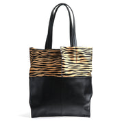 Cartera de cuero modelo COCO Negro Cebra