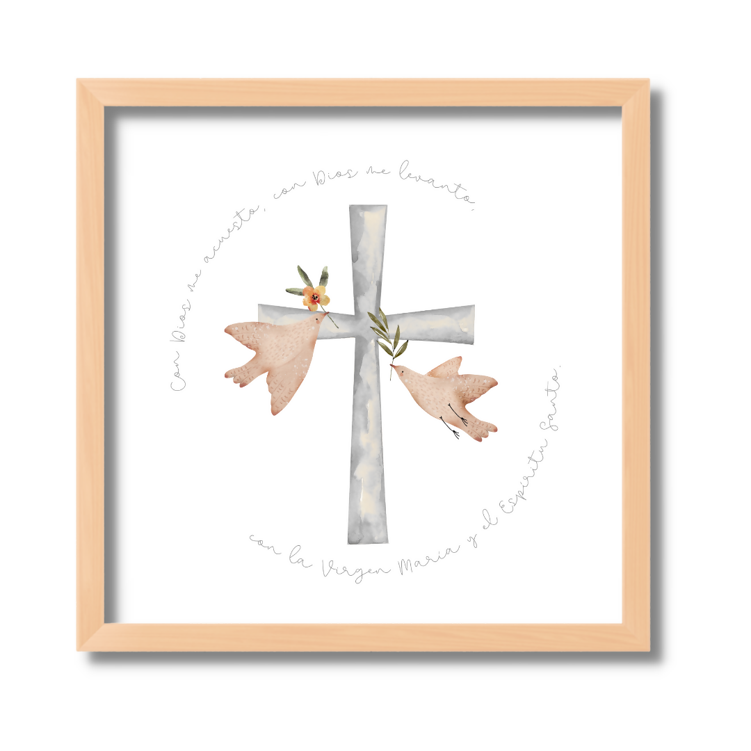 Cuadros Cruz y Oración Con Dios.