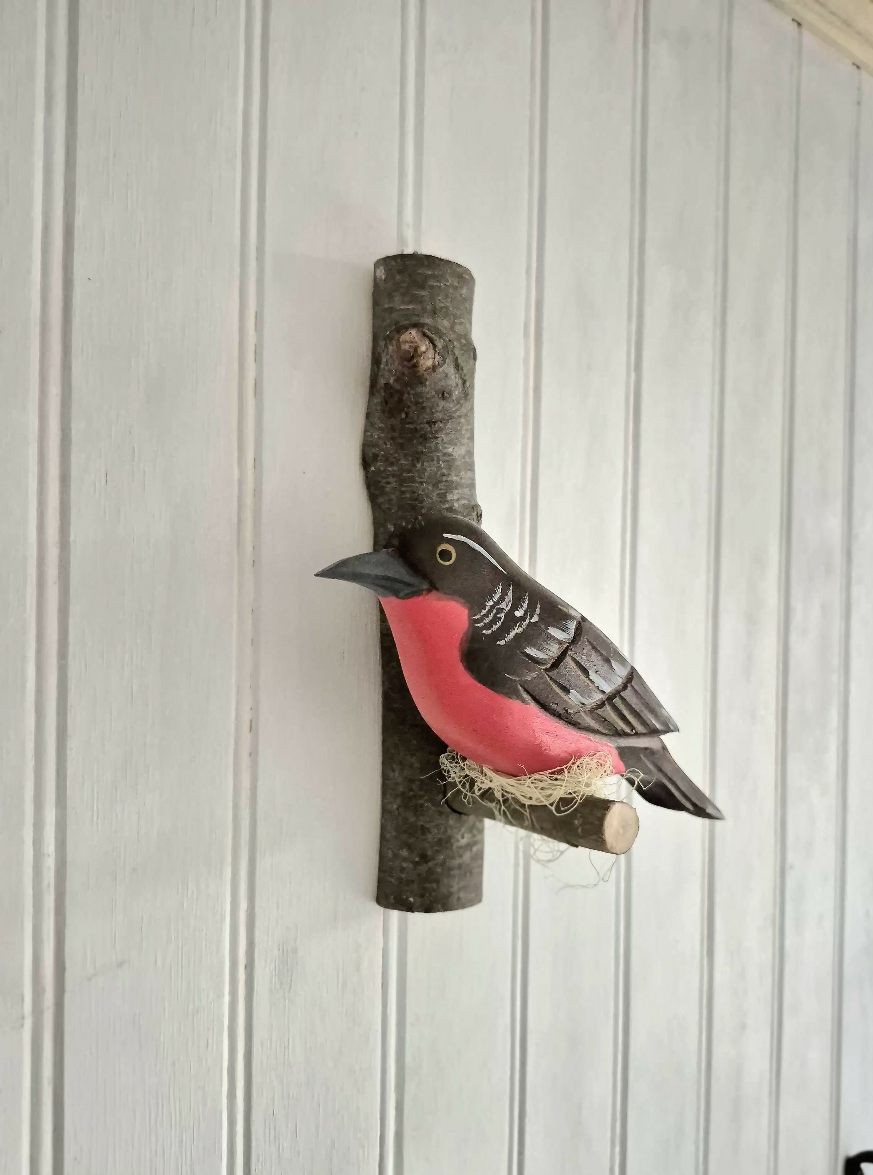 Pájaro tallado Loica