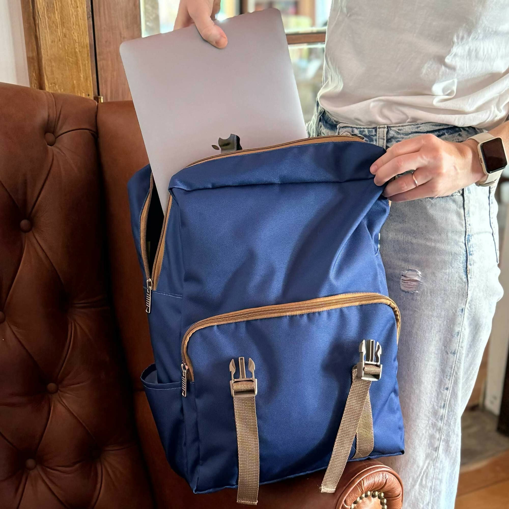 Mochila Notebook 15" Sustentable Azul