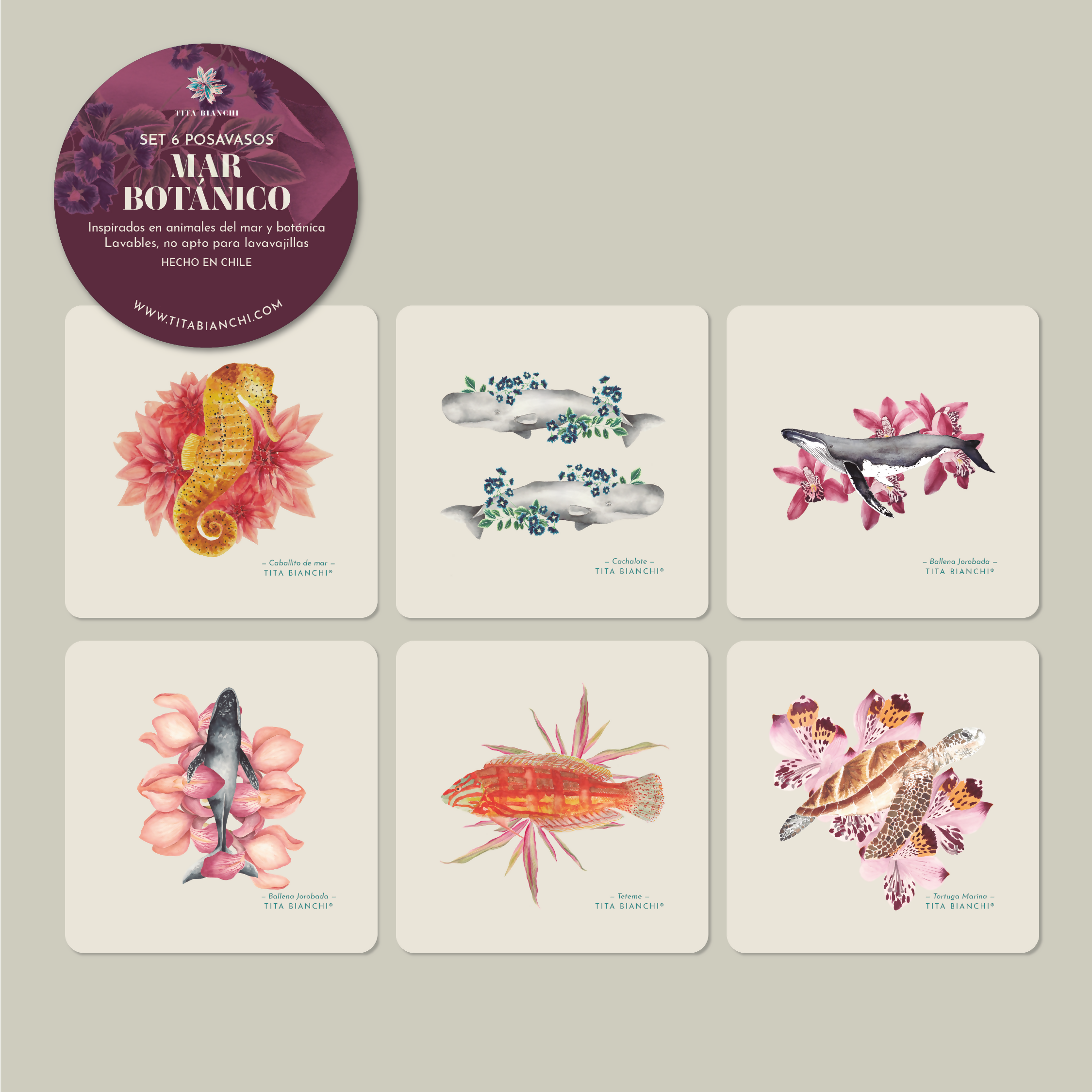 Posavasos Mar Botánico