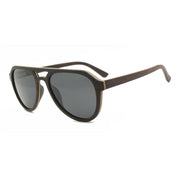 ANTEOJOS DE SOL LENZI MODELO PILOT MADERA , PALO DE ROSA .